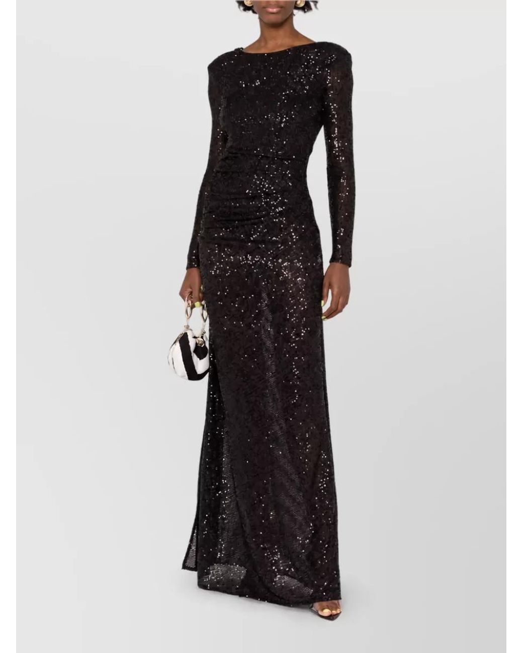 Elisabetta Franchi Black Knee-Length Gown