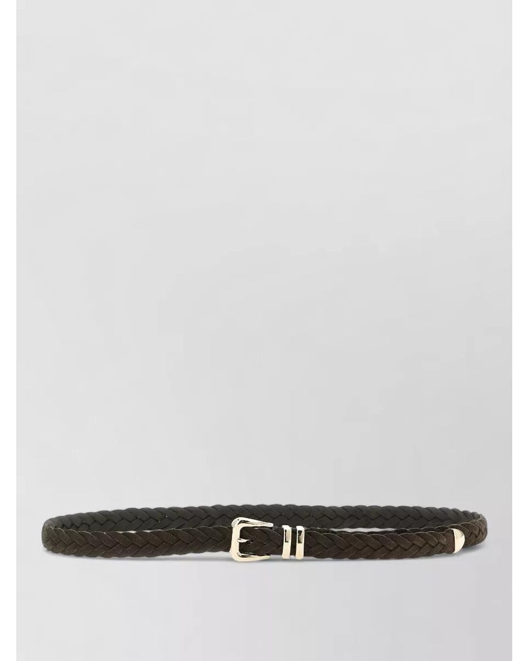 Brunello Cucinelli White Woven Leather Belt for men