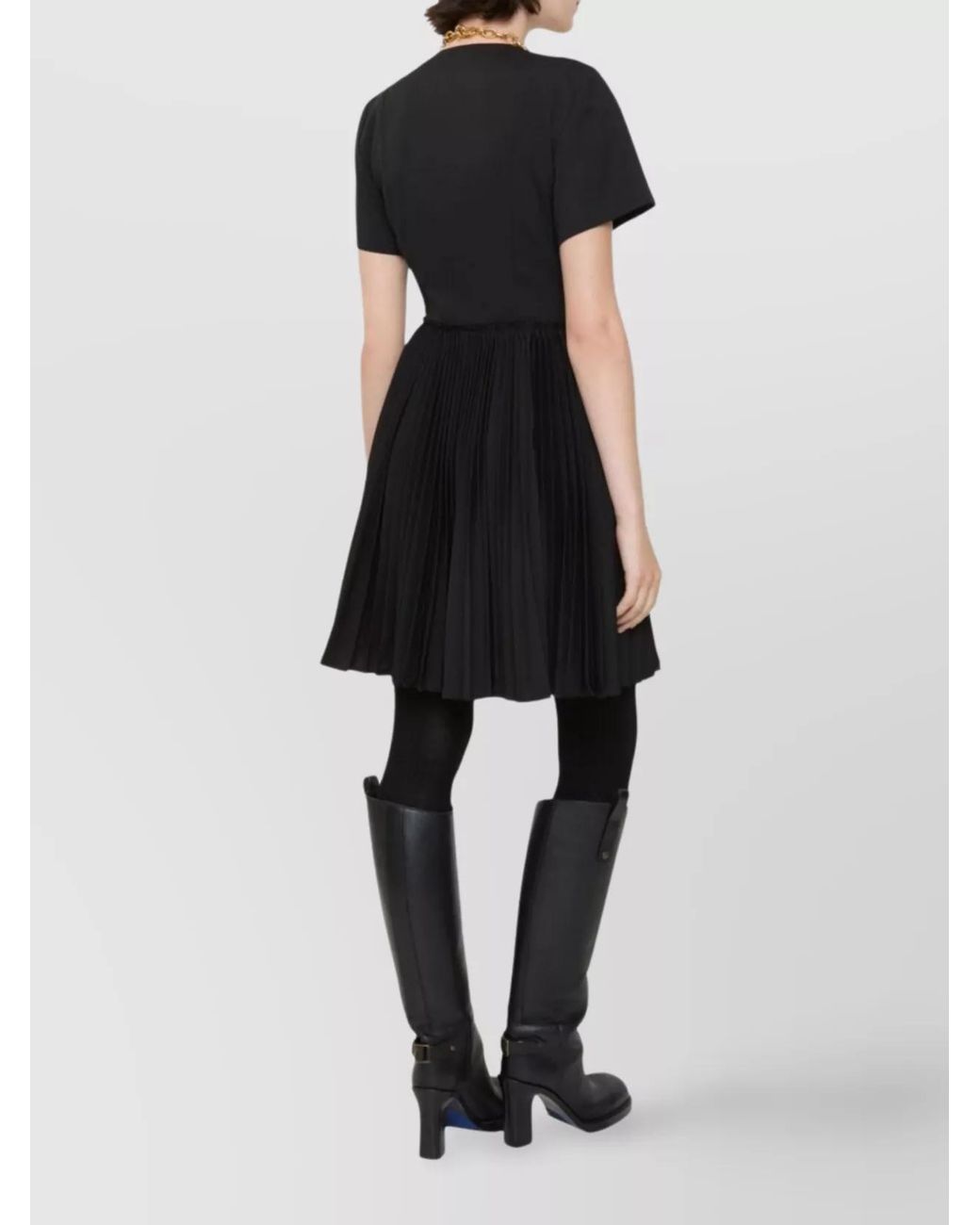 Burberry Black Pleated Mini Dress