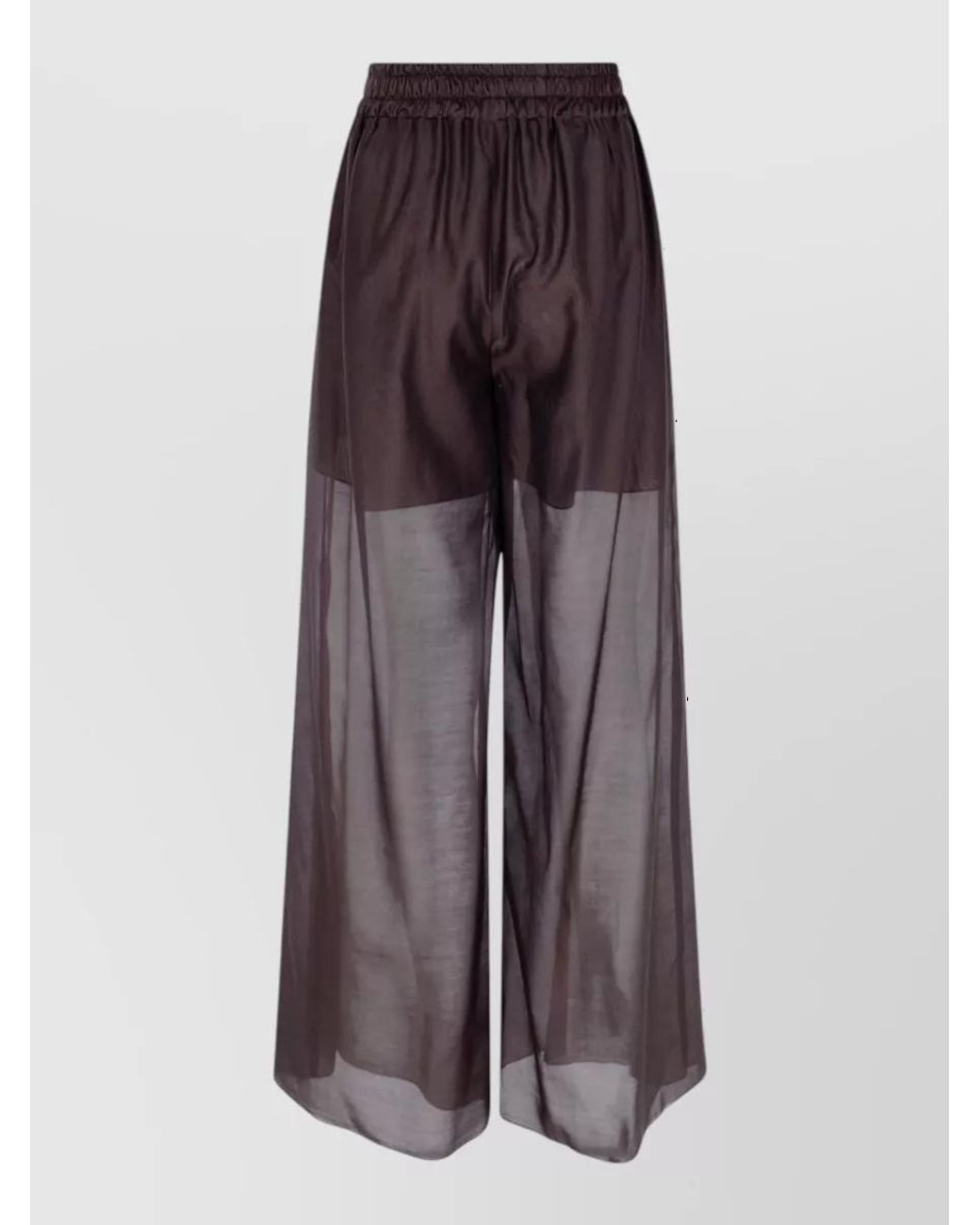 DR. HOPE Purple Lyocell Wide-Leg Trousers