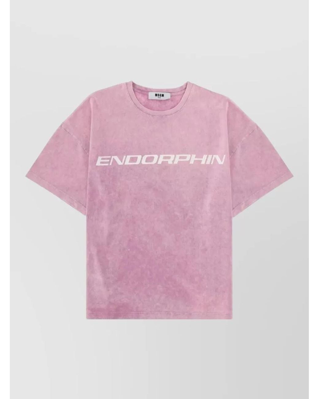 MSGM Pink Endorphin Cotton T-Shirt for men