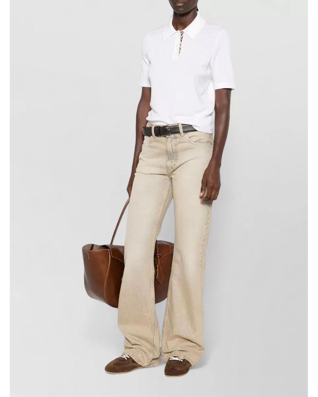 Burberry Natural Wool Polo Shirt