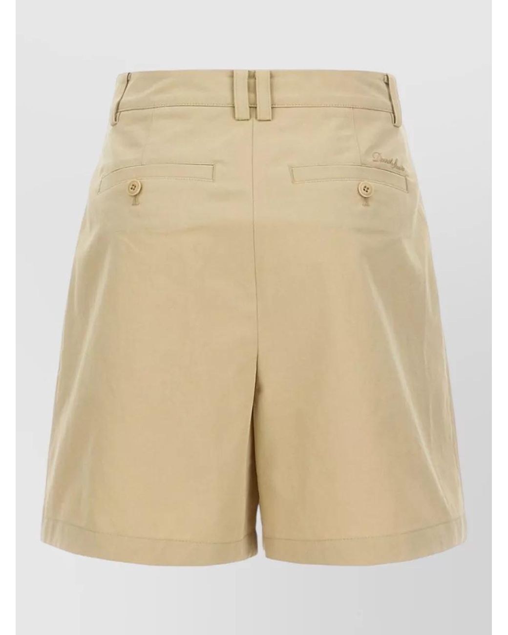 DUNST Natural Cropped Bermuda Shorts