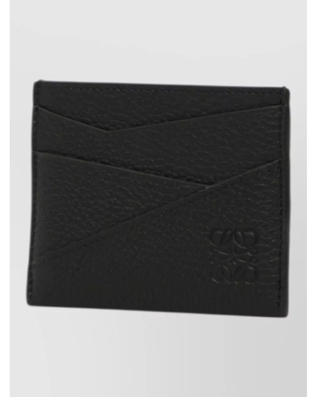 Loewe Black Leather Puzzle Edge Card Holder for men