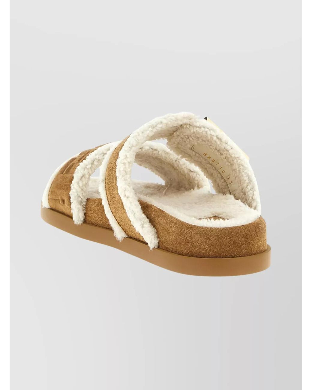Fendi Brown Feel Ff Embossed Sandals