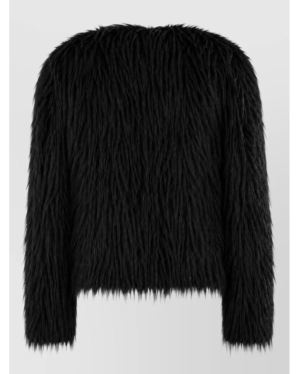 LE SULLY STUDIO Black Faux Fur Jacket
