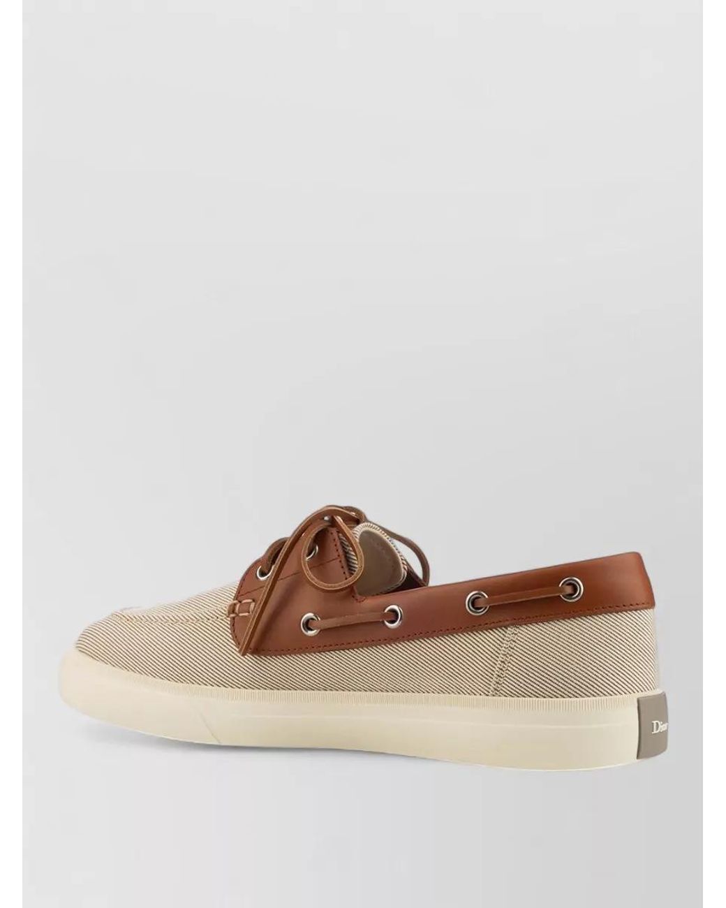 Dior Brown Leather Boat Shoes for men