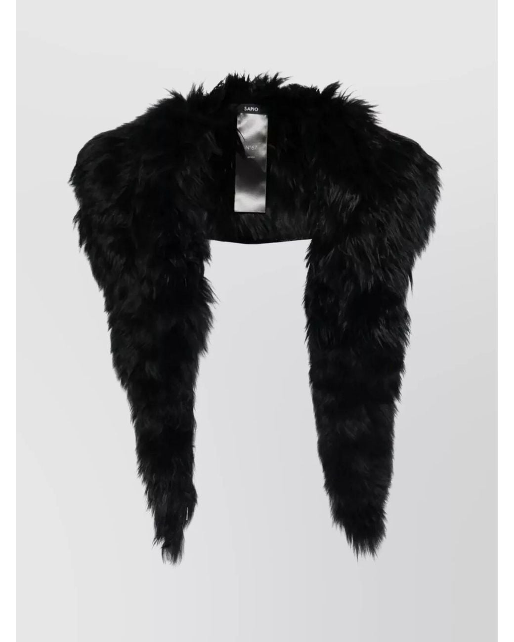 SAPIO Black Alpaca Fur Scarf