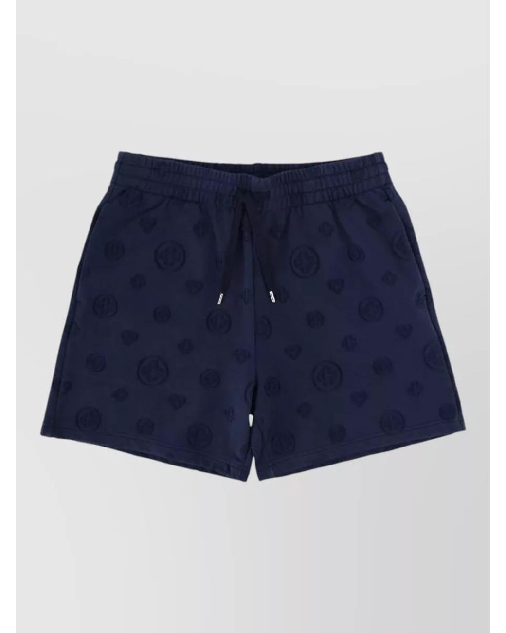 Casablanca Blue Organic Cotton Logo Deck Shorts for men