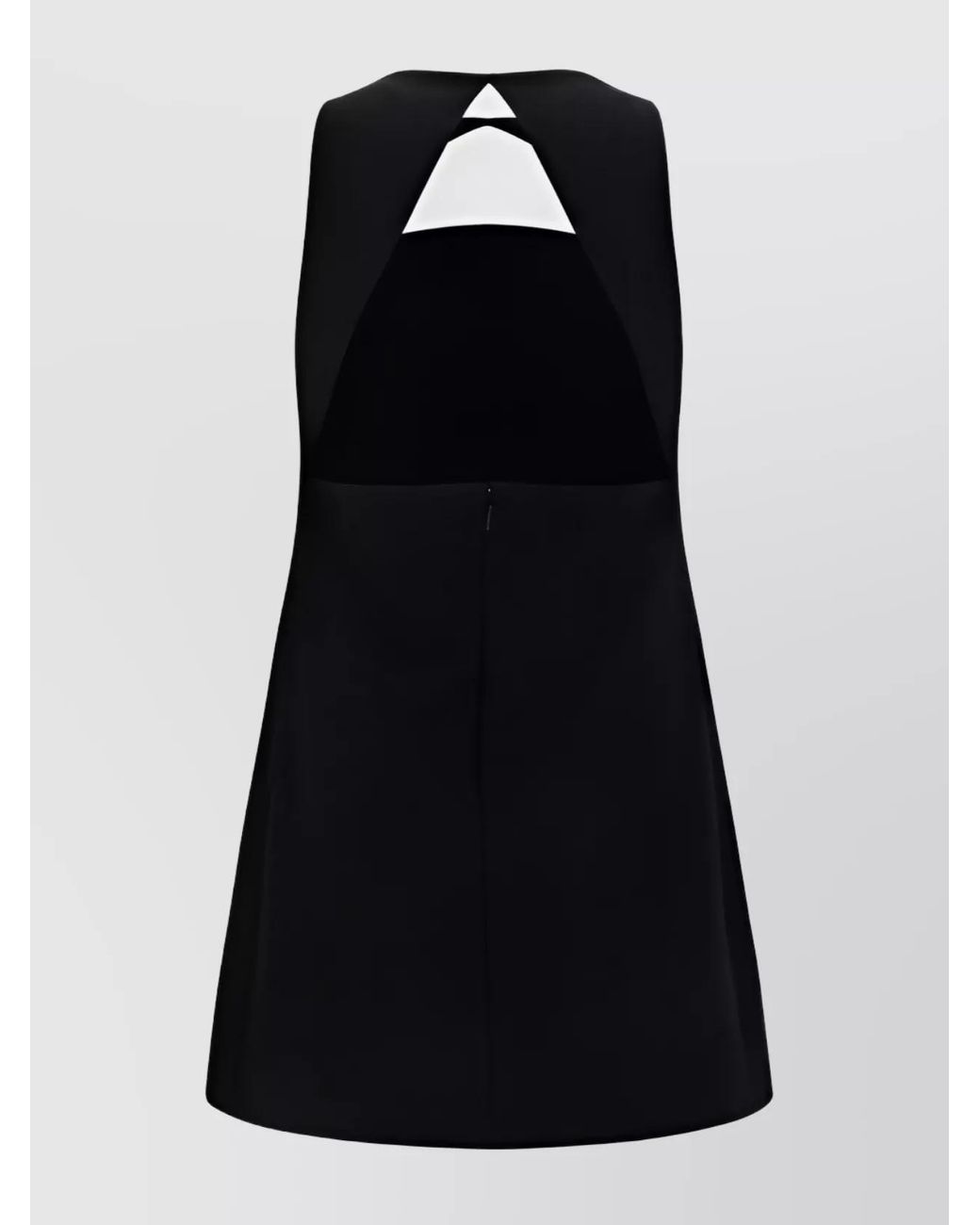 Versace Black Cutout Sleeveless Square Neck Knee-Length Dress