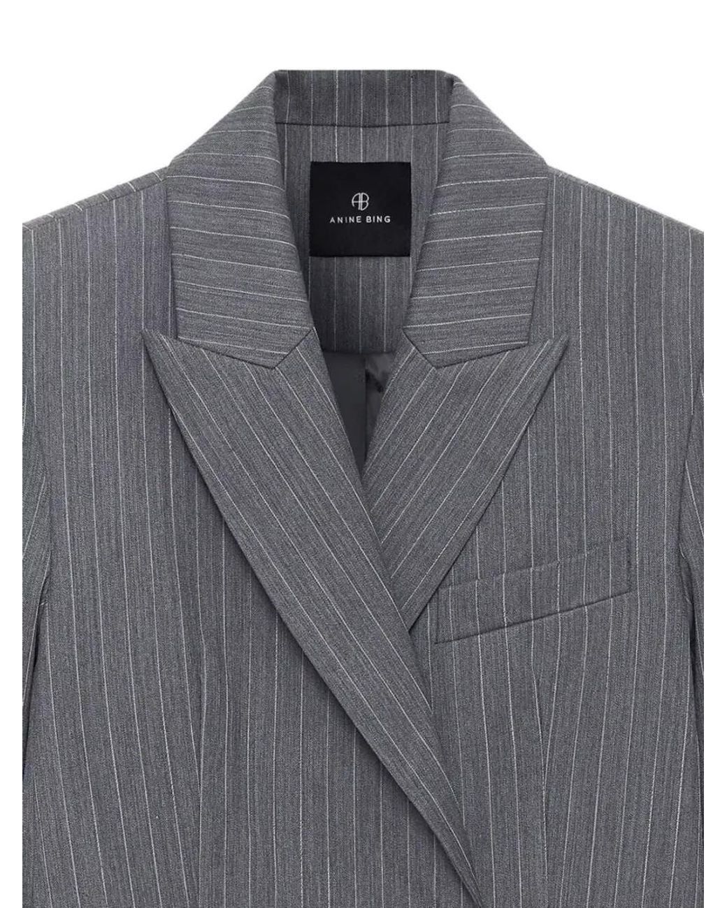 Anine Bing Gray Wool Blazer