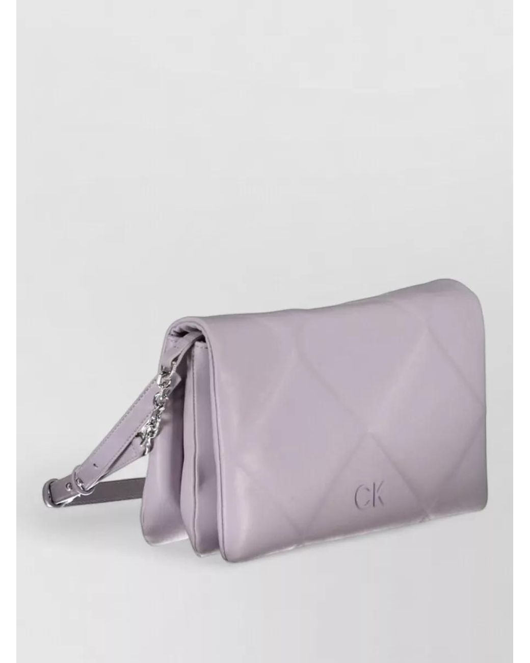 Calvin Klein Purple Quilted Clutch Bag