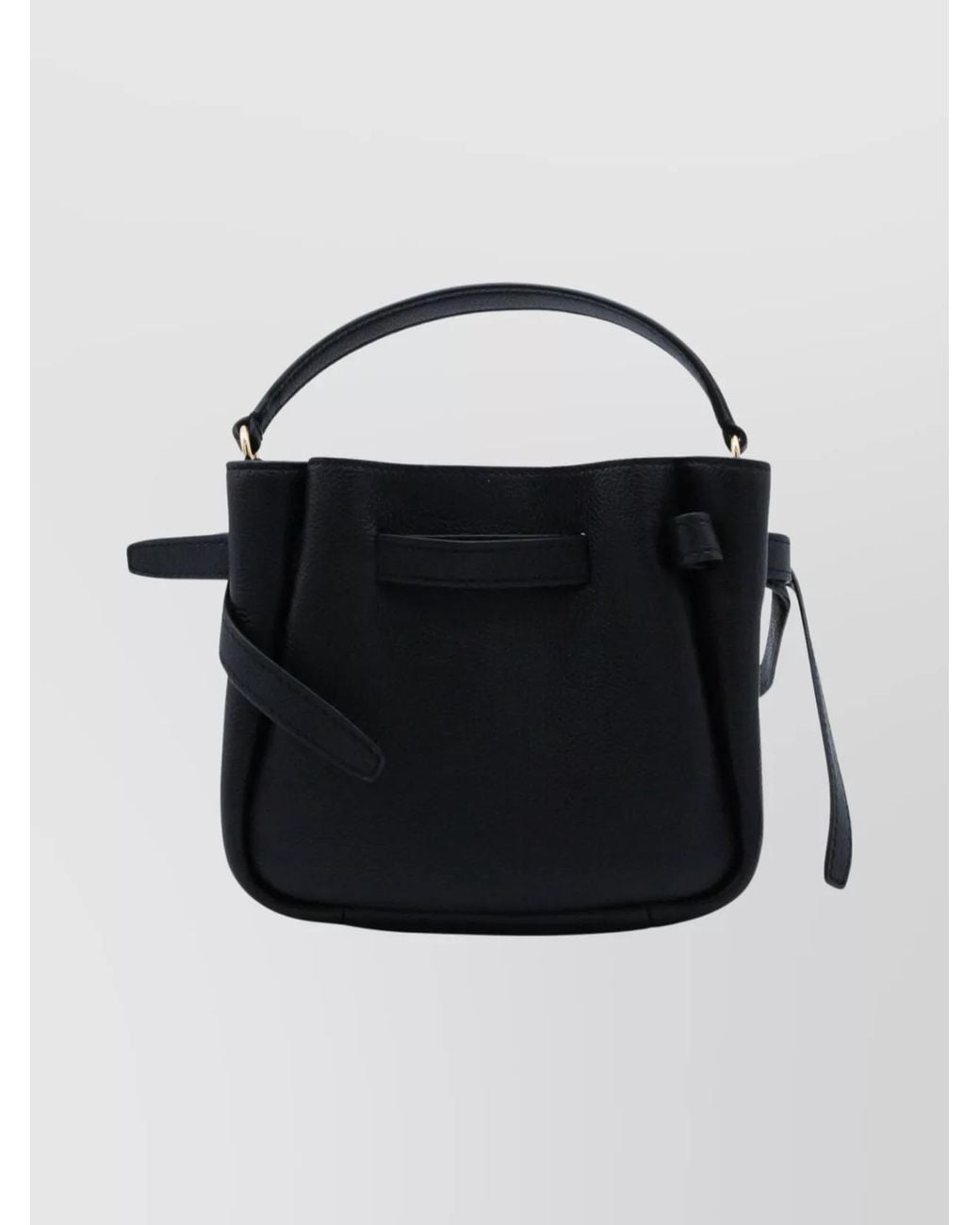 Tory Burch Black Romy Mini Leather Bucket Bag