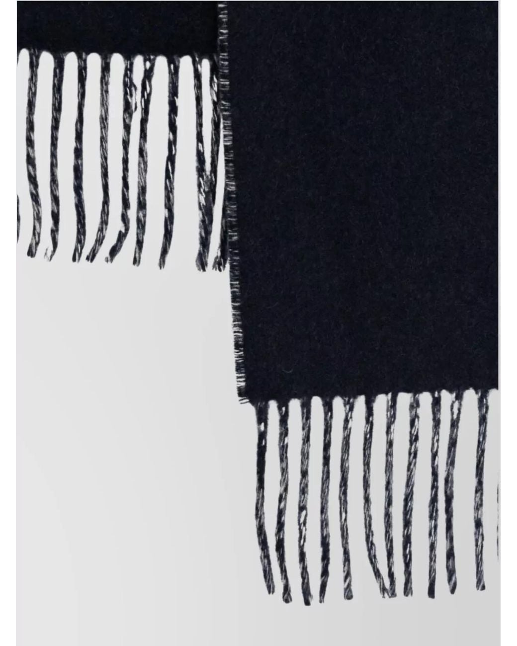 Jacquemus Blue Virgin Wool Fringed Scarf