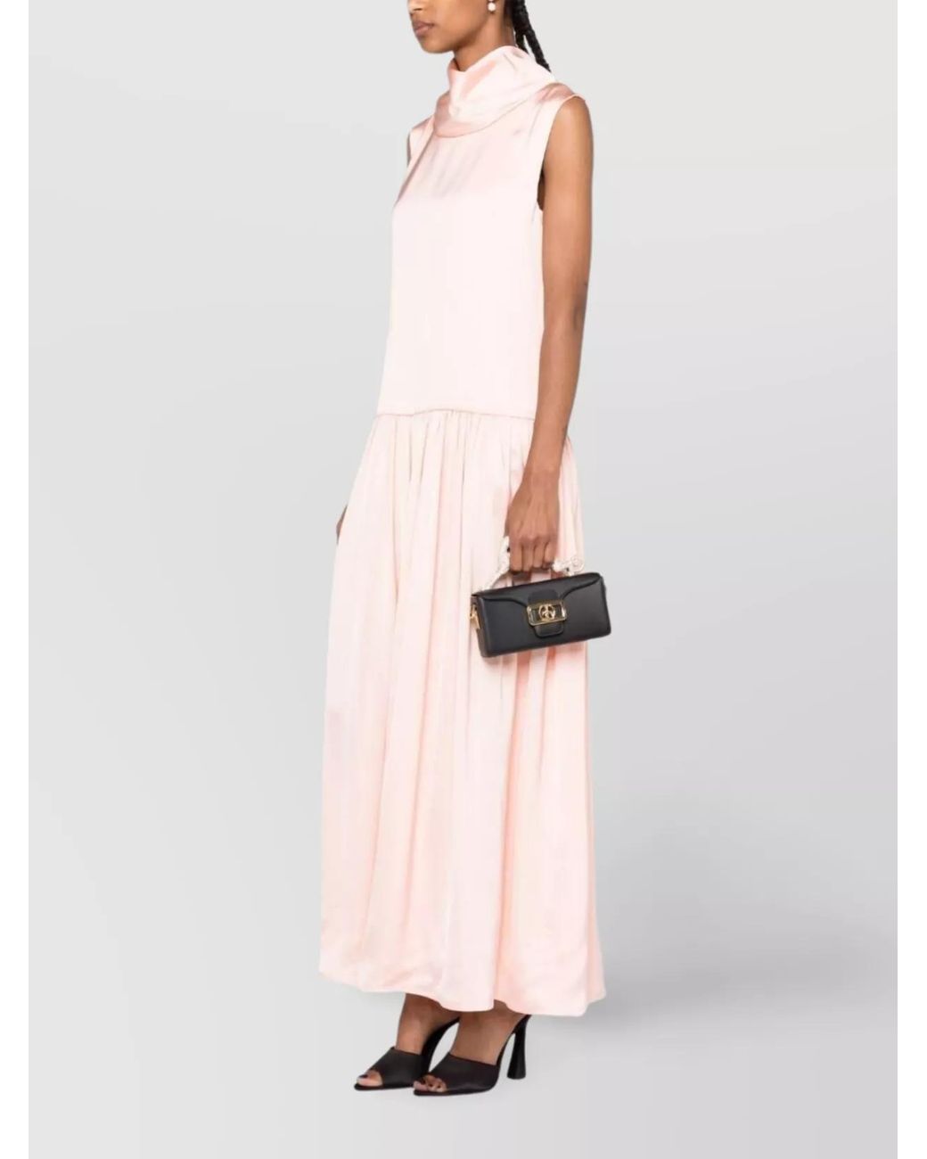 Lanvin Black Embellished Buckle Clutch Bag