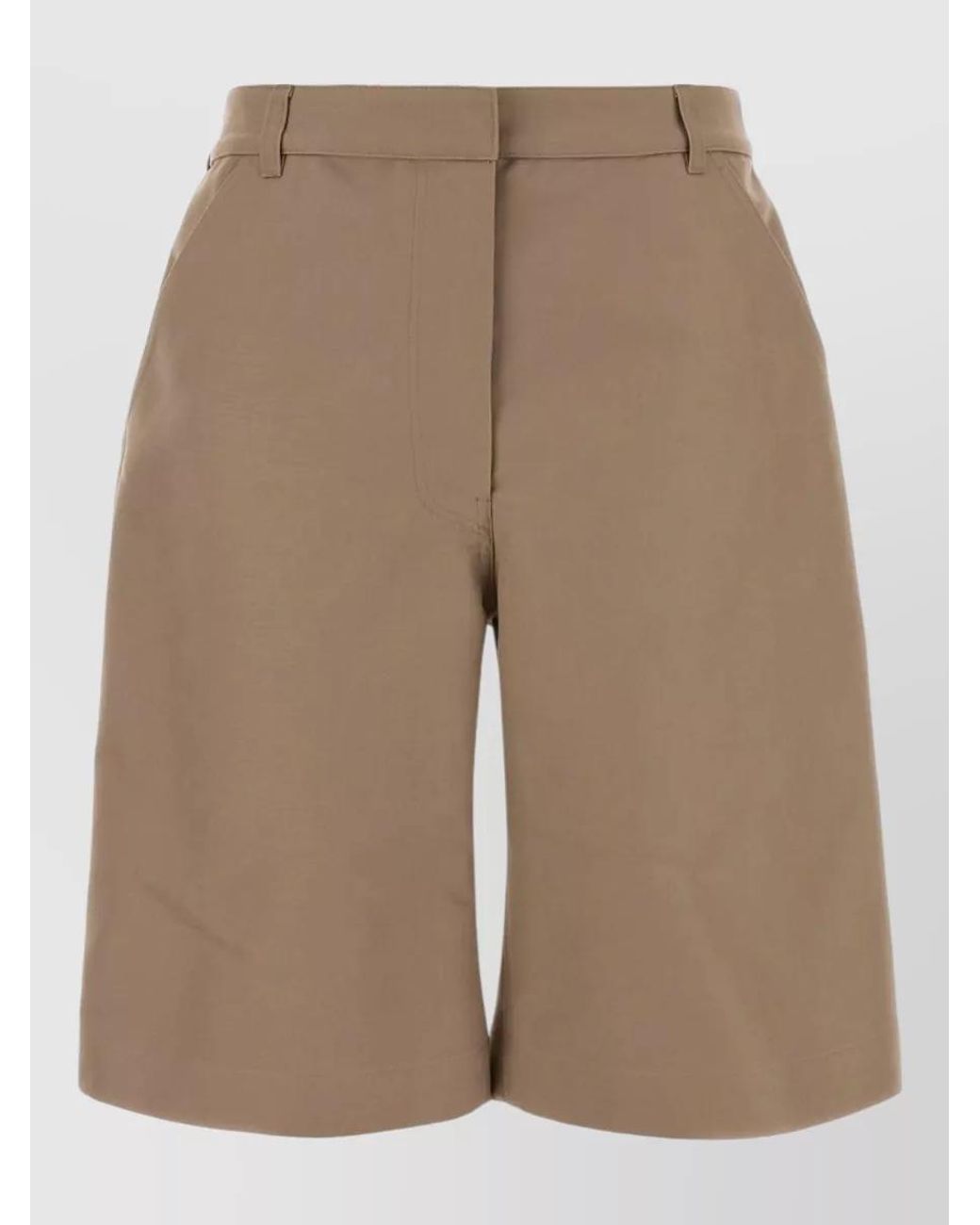 Balenciaga Natural Cotton Bermuda Shorts