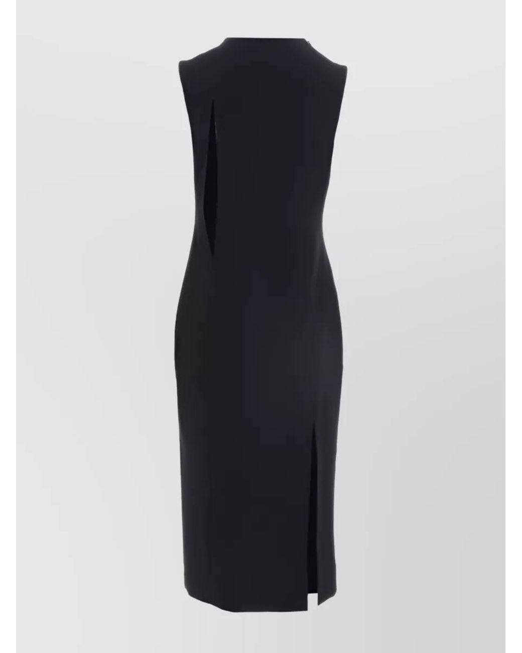 Versace Black Cutout Sleeveless Midi Dress
