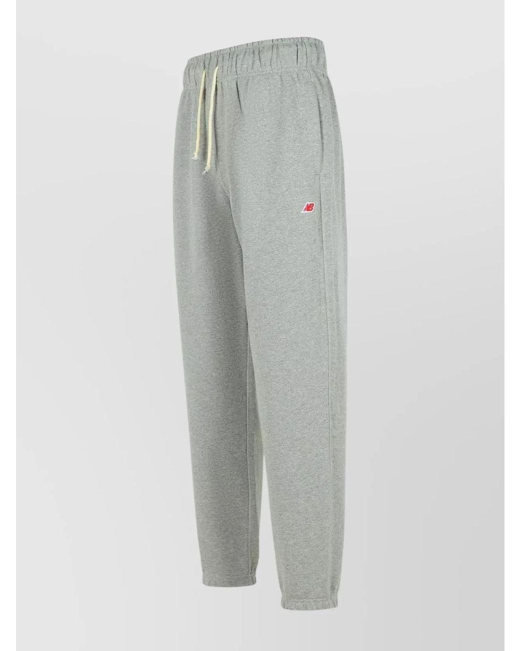 New Balance Gray Cotton Track Pants for men