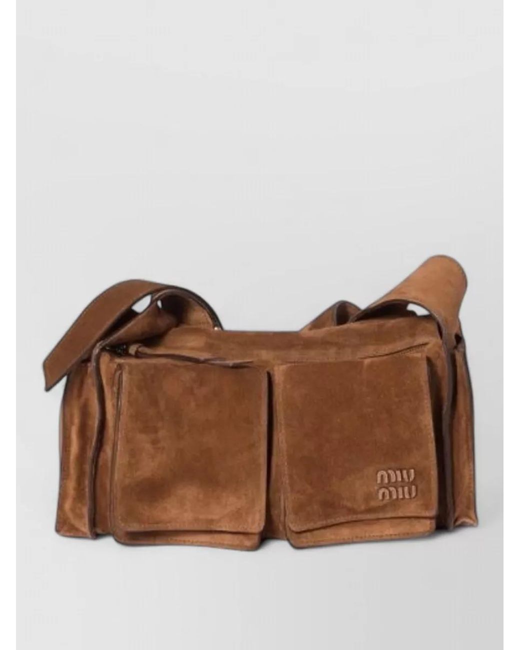 Miu Miu Brown Na Na Calf Leather Shoulder Bag