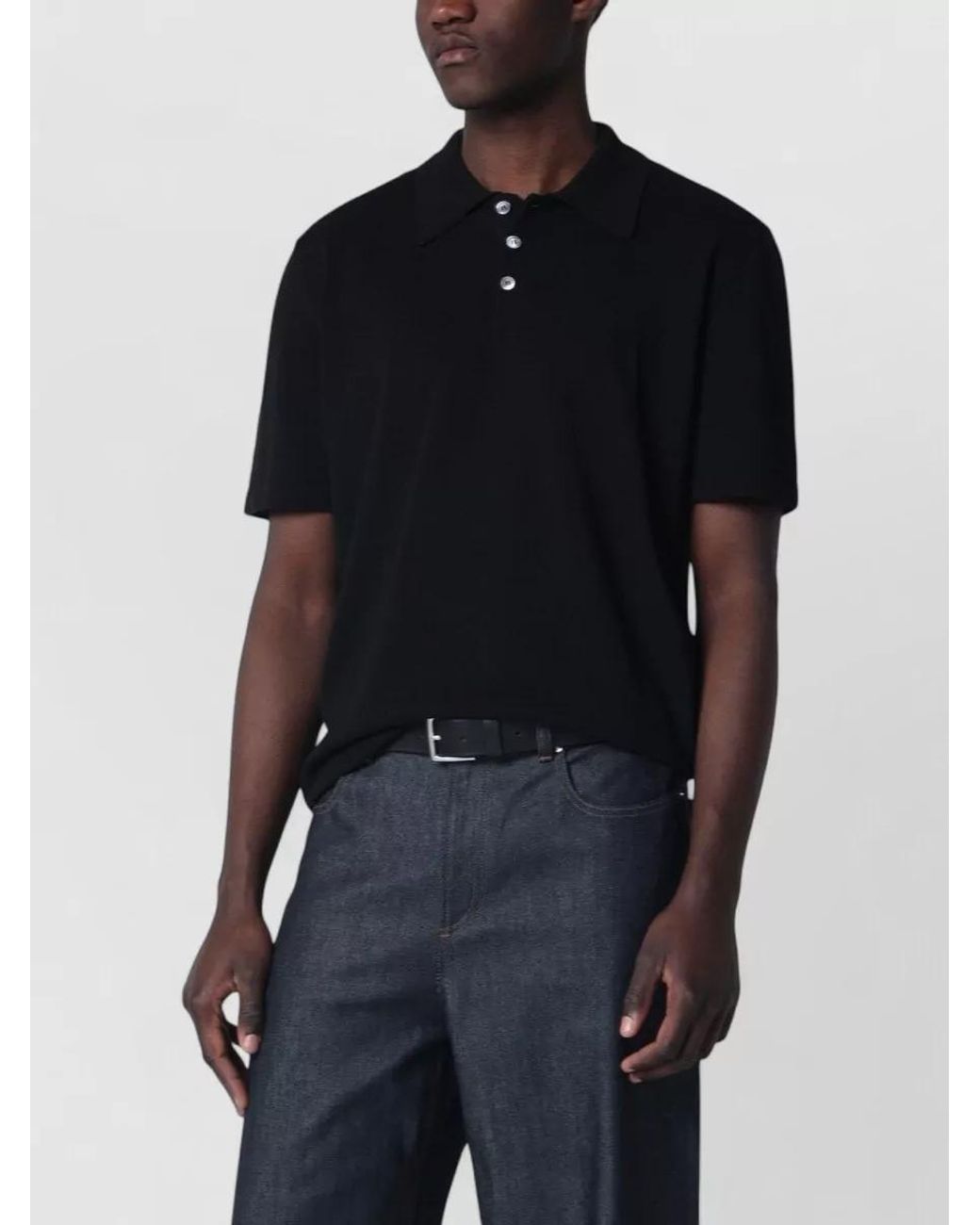 A.P.C. Blue Cotton Knit Polo Shirt for men