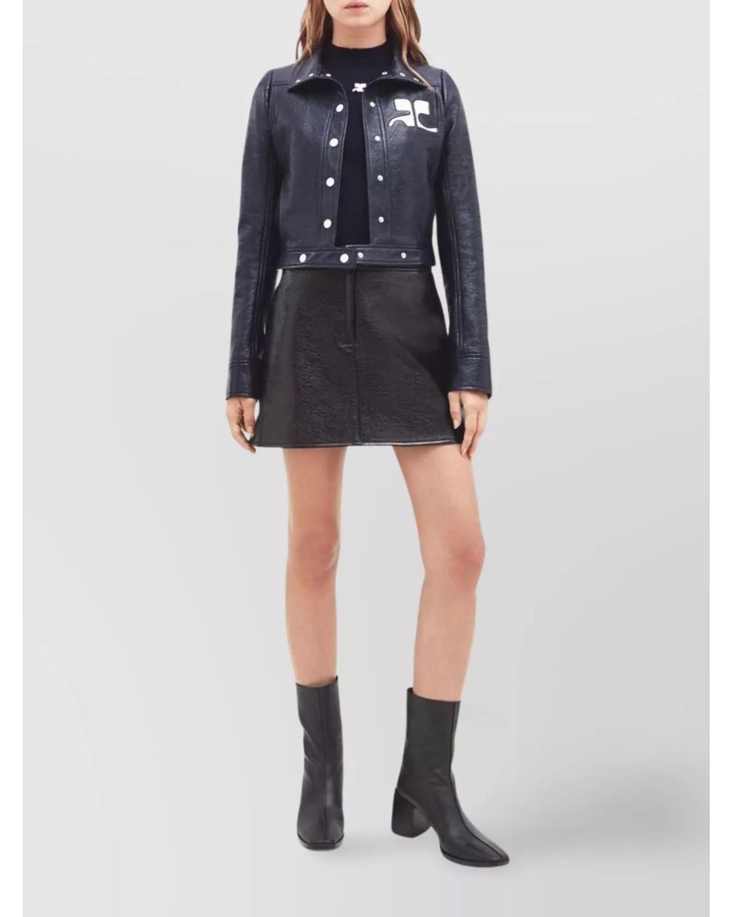 Courreges Blue Cropped Jacket
