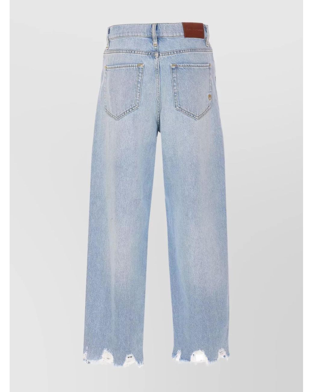 Pinko Blue Denim High-Rise Wide-Leg Jeans