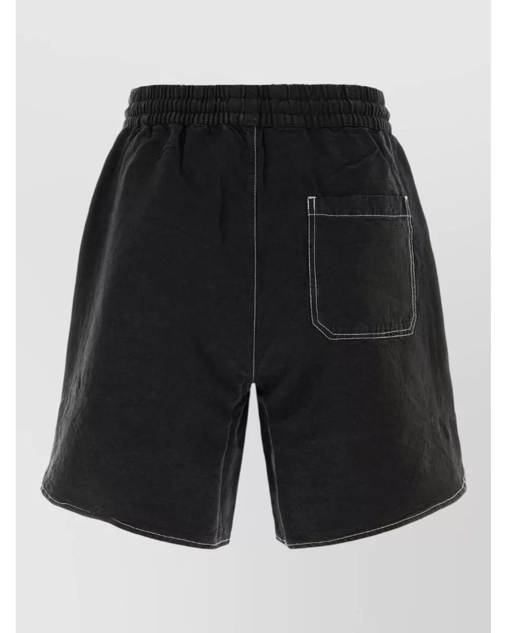 Amiri Black Linen Blend Bermuda Shorts for men
