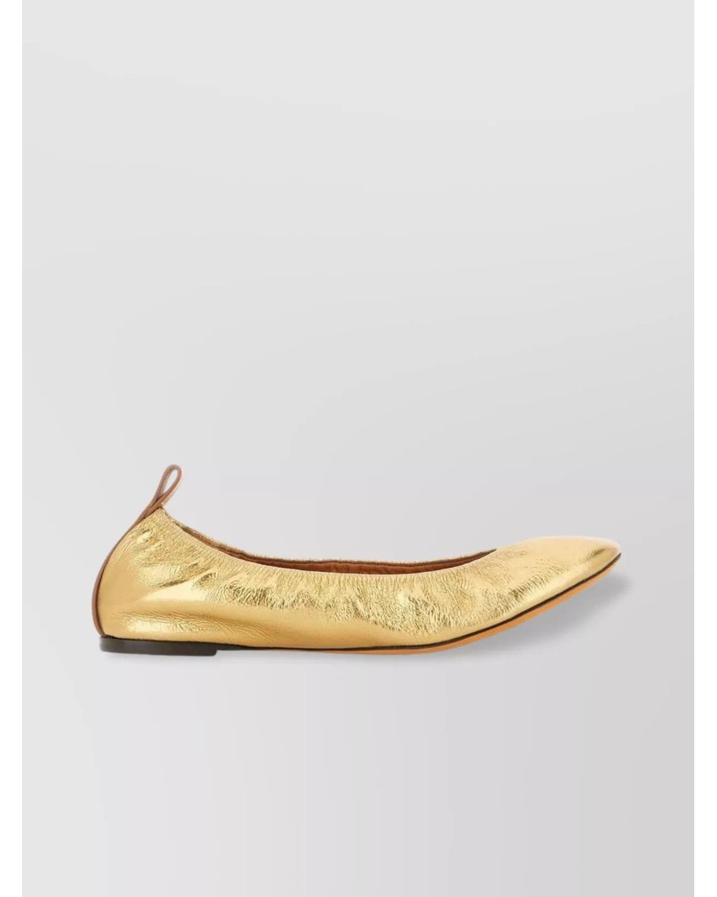 Lanvin Metallic Nappa Leather Ballerina Shoes