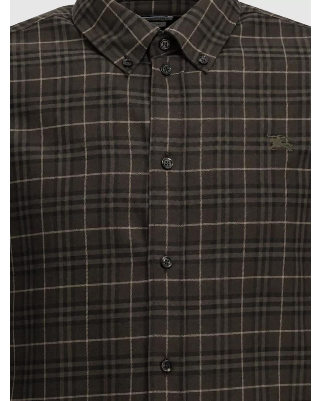 Burberry Black Cotton Casual Shirt for men