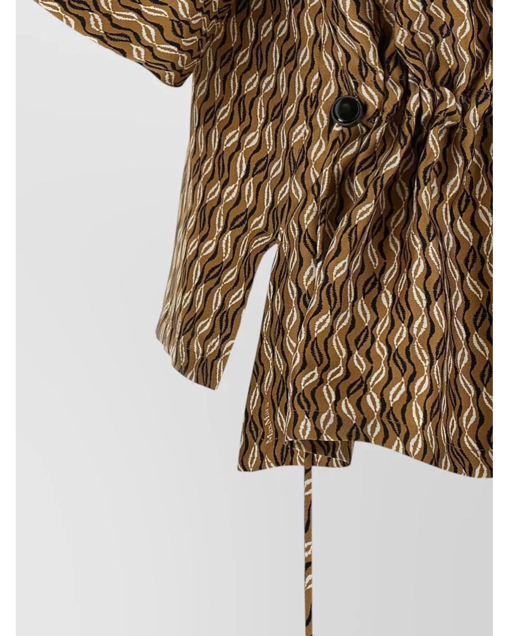Max Mara Natural Silk Printed Asymmetric Blouse