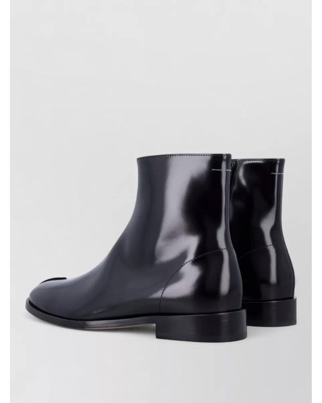 MM6 by Maison Margiela Blue Leather Ankle Boots for men
