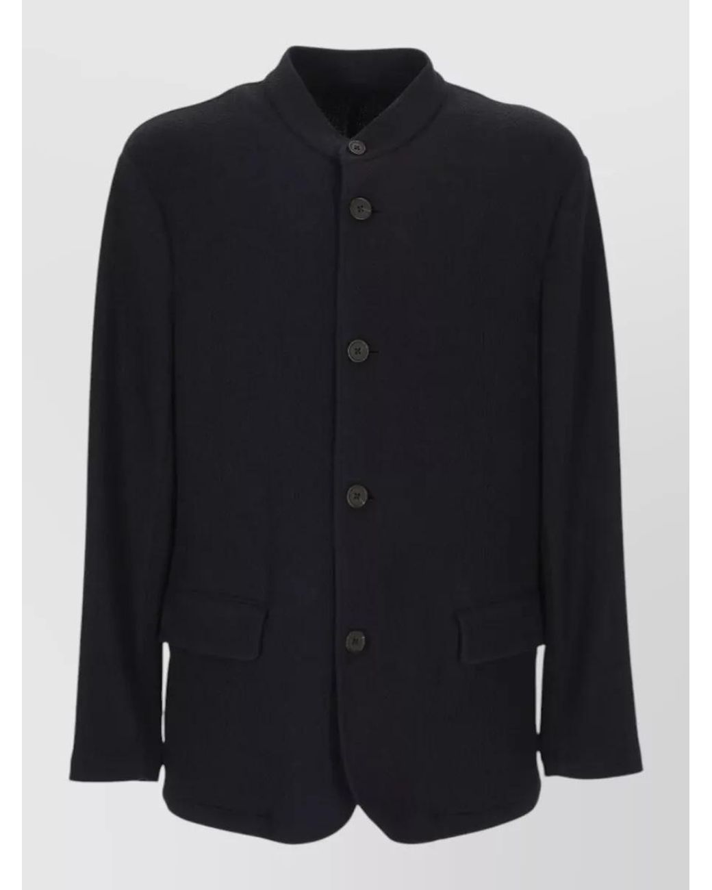 Emporio Armani Blue Single-Breasted Coat for men