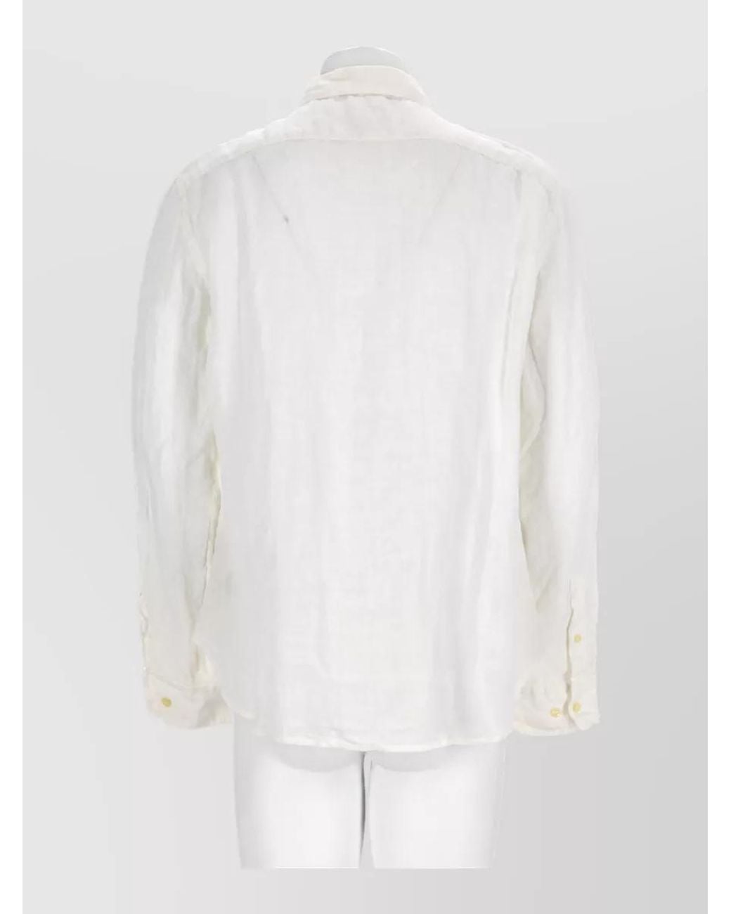 120% Lino White Linen Shirt for men