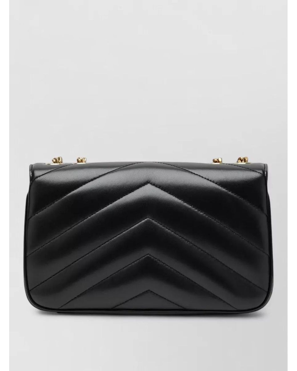 Saint Laurent Black Loulou Small Leather Shoulder Bag