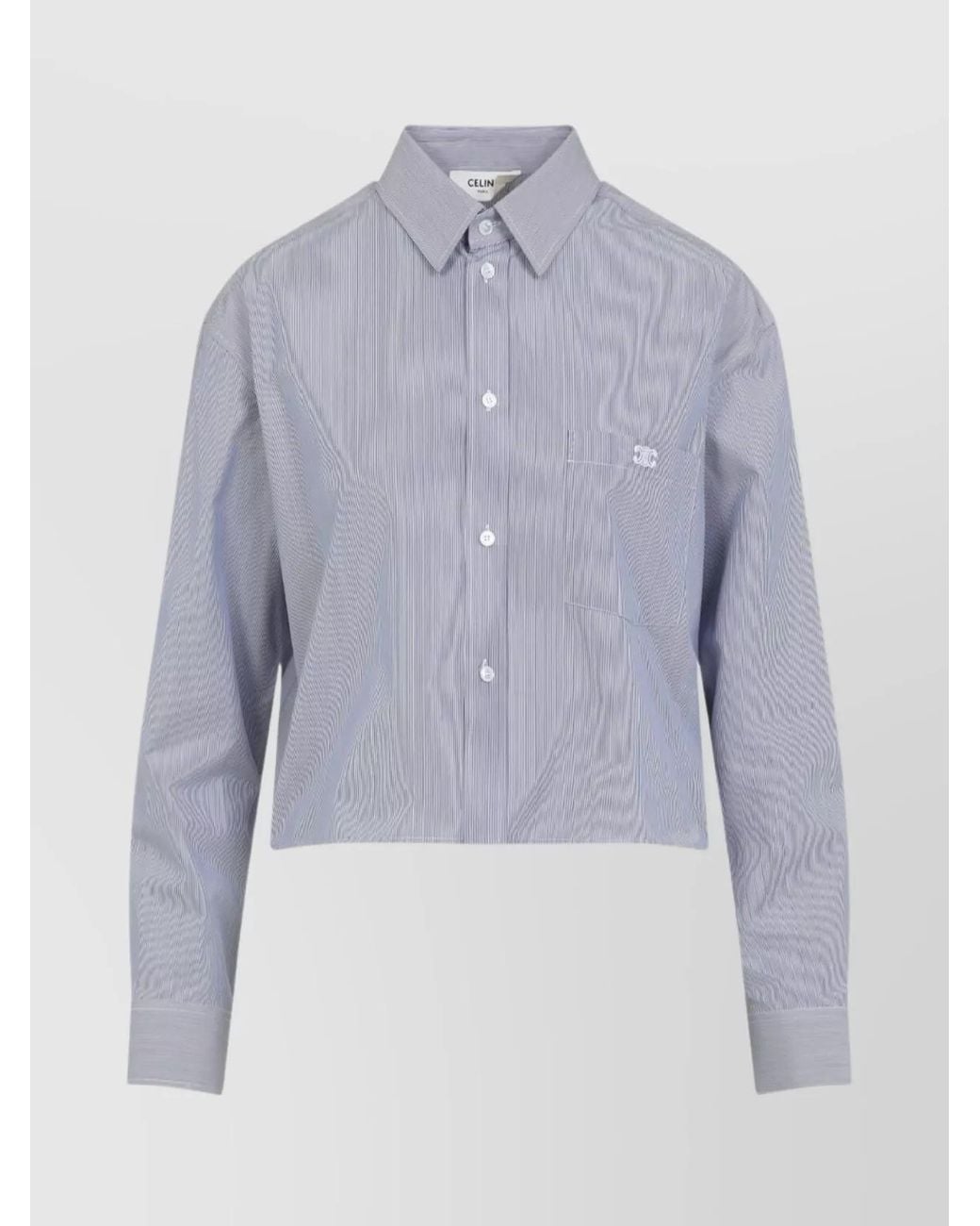 Céline Blue Cropped Shirt