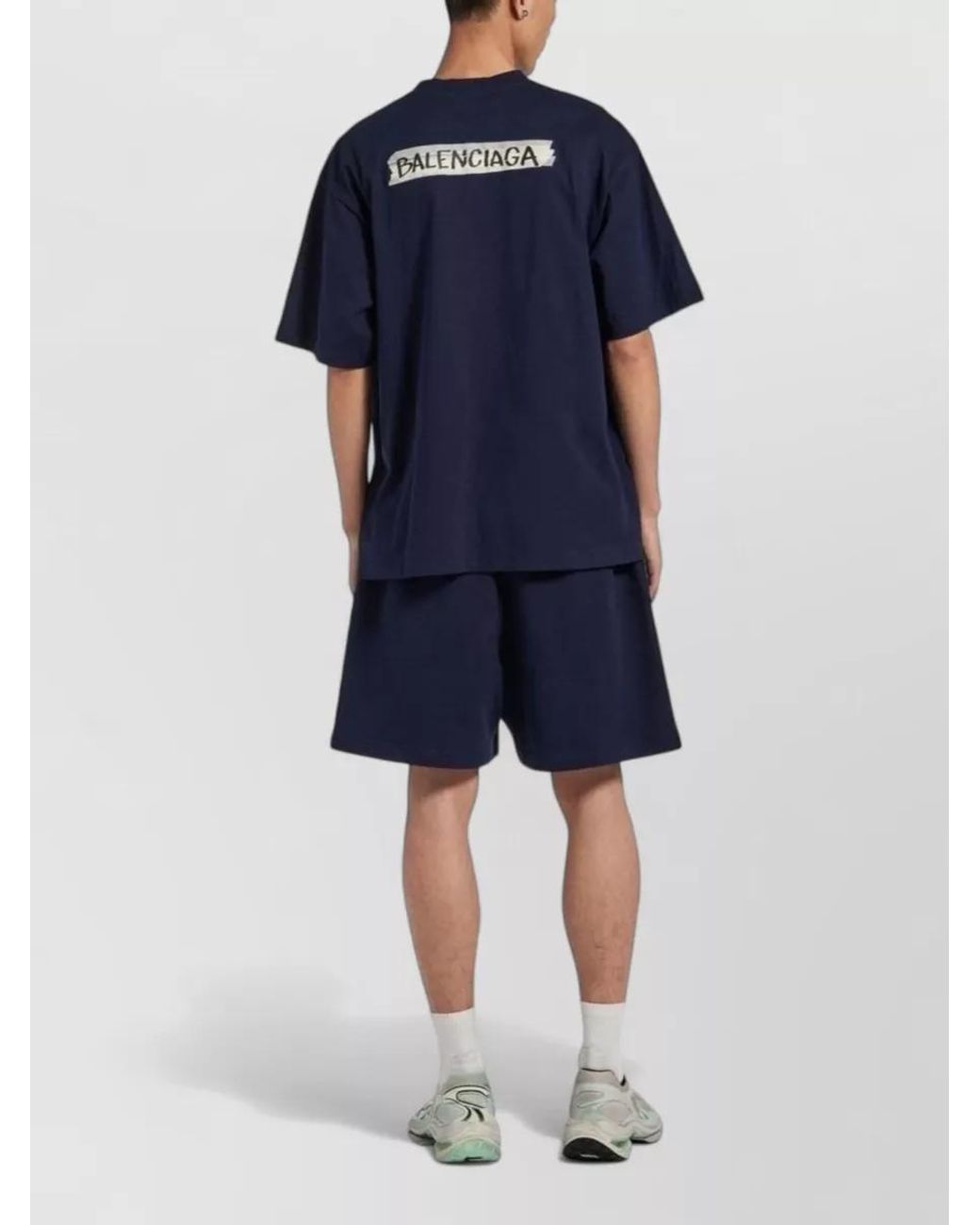 Balenciaga Blue Medium-Fit Cotton T-Shirt for men