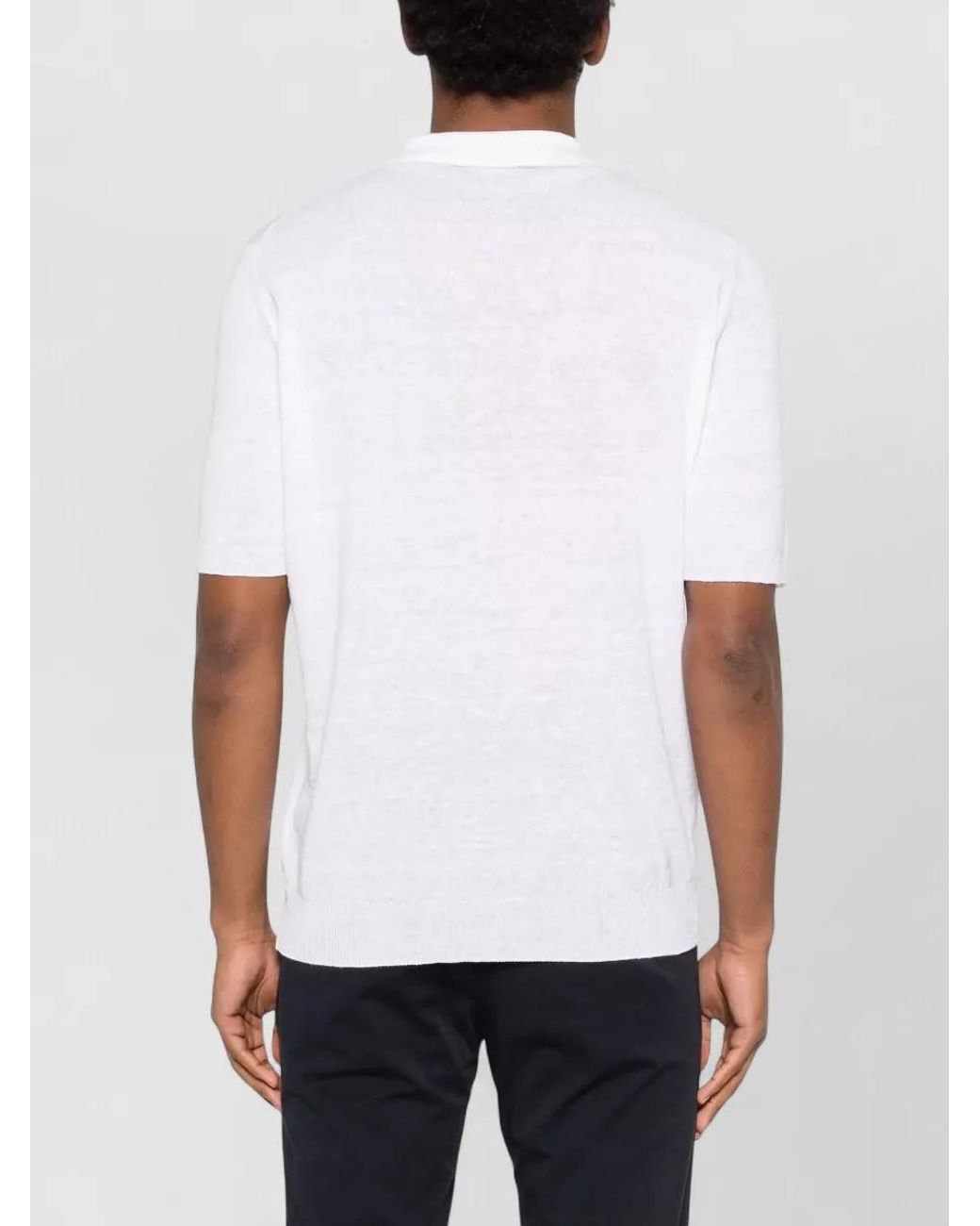 Lardini White Short-Sleeve Polo Shirt for men