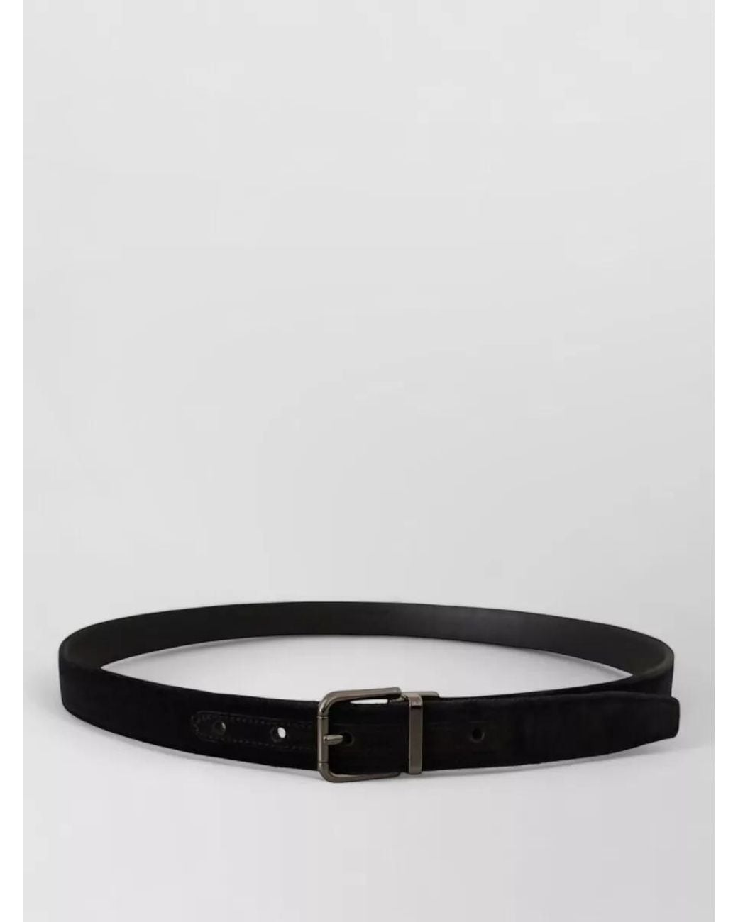 Dolce & Gabbana White Velvet Belt for men