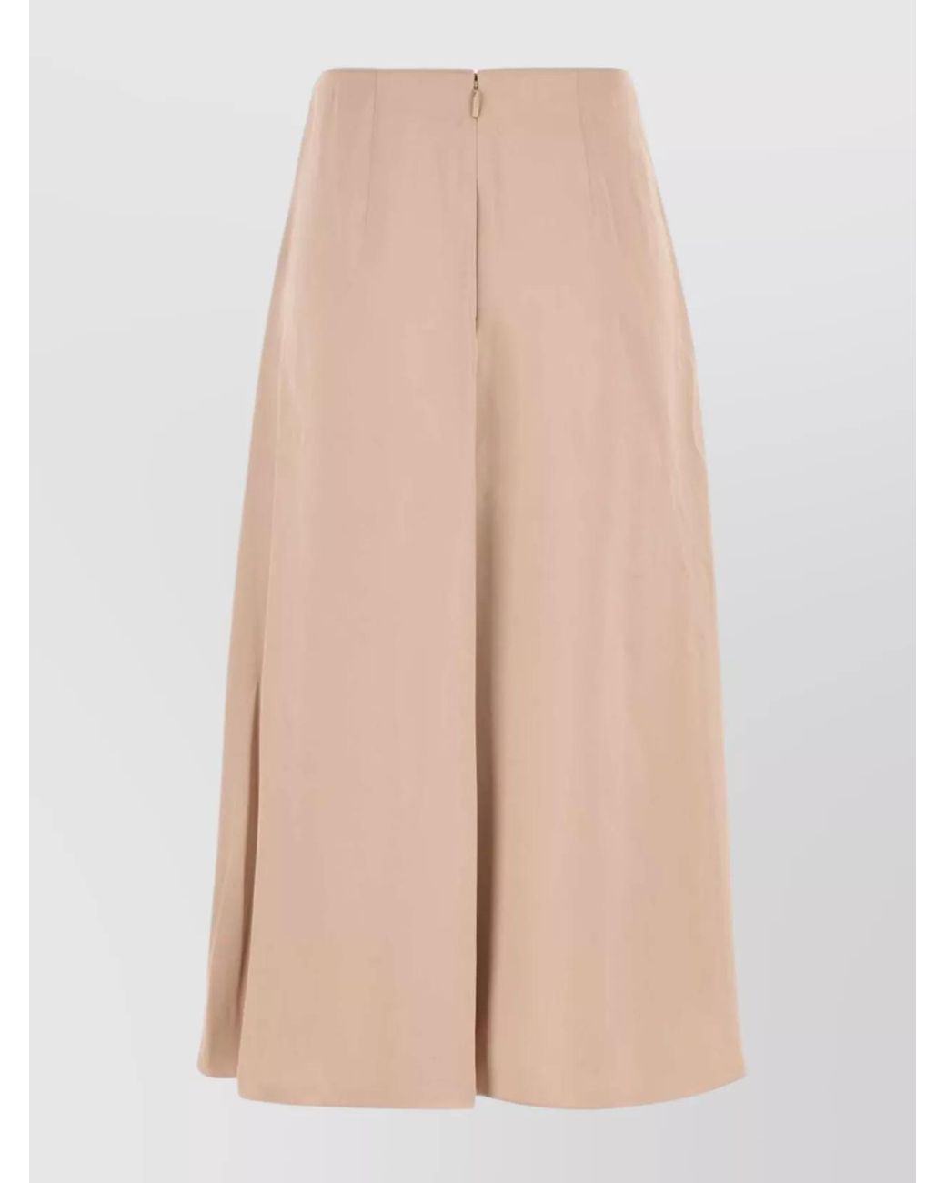 Fendi Natural Long Silk Skirt A-Line Silhouette
