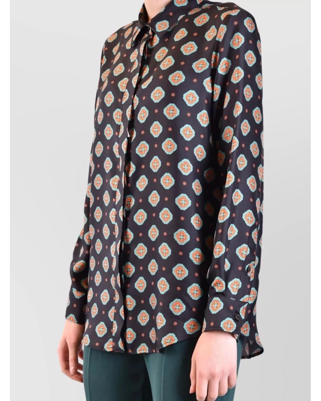 Alberto Biani Black Silk Shirt