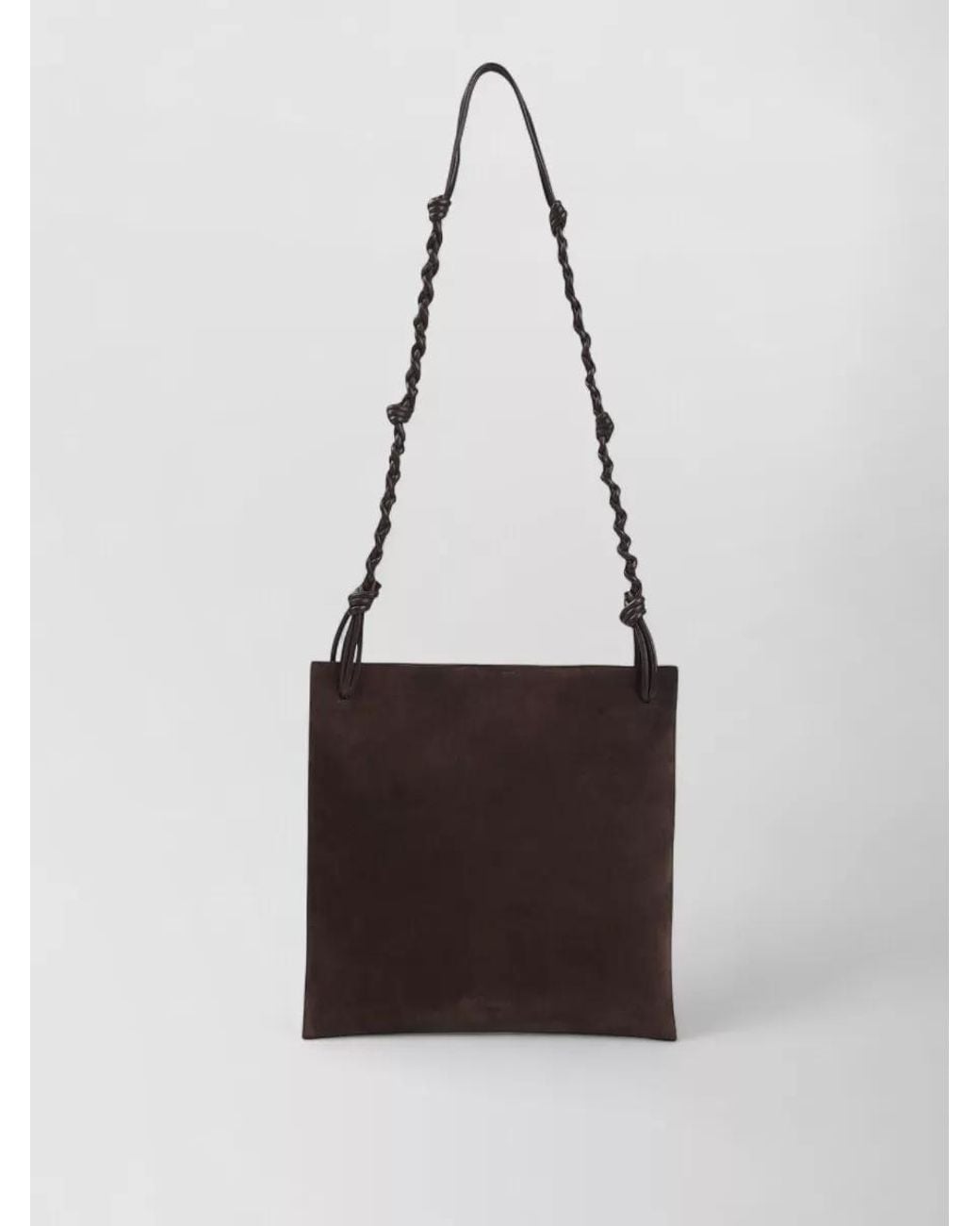 Jil Sander White Leather Shoulder Tote Bag for men