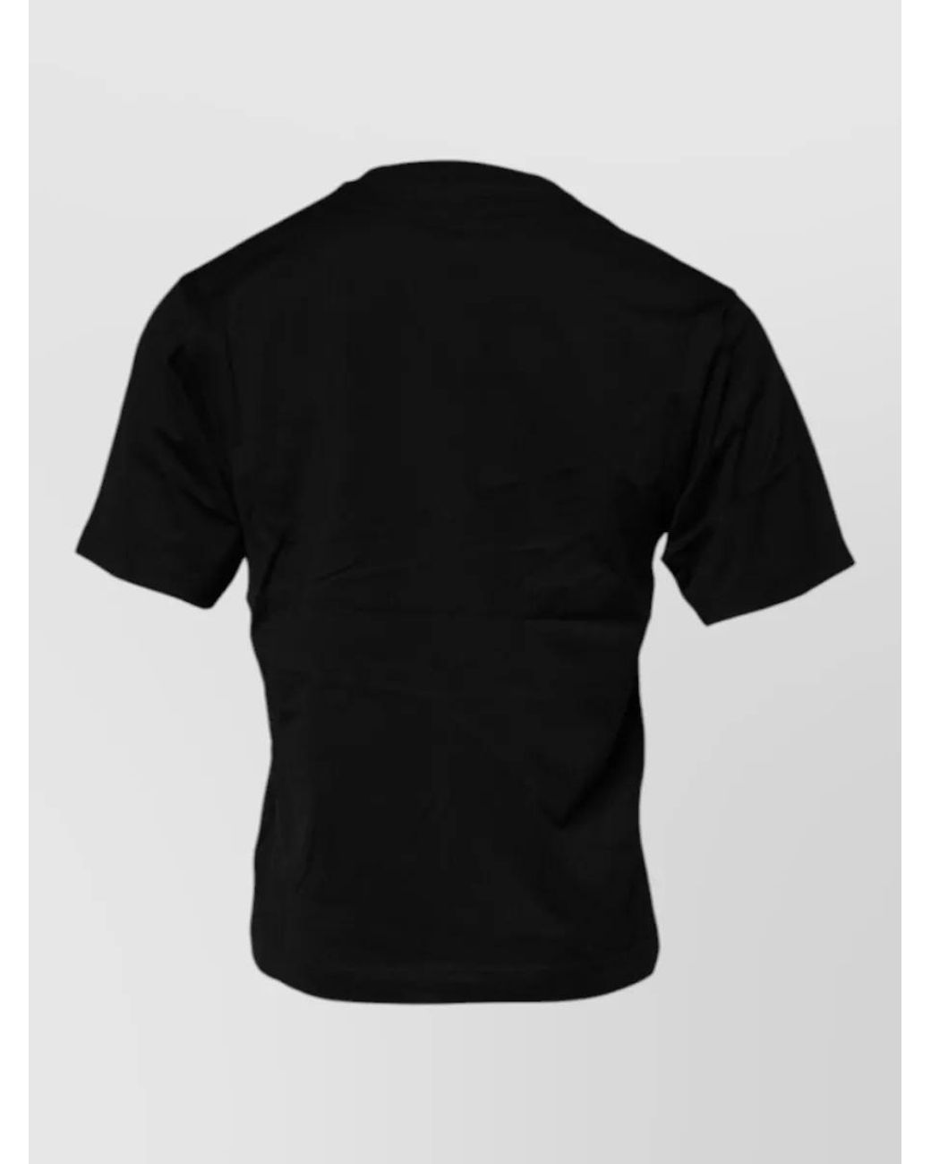 Dolce & Gabbana Black Cotton Logo Patch Crew Neck T-Shirt for men