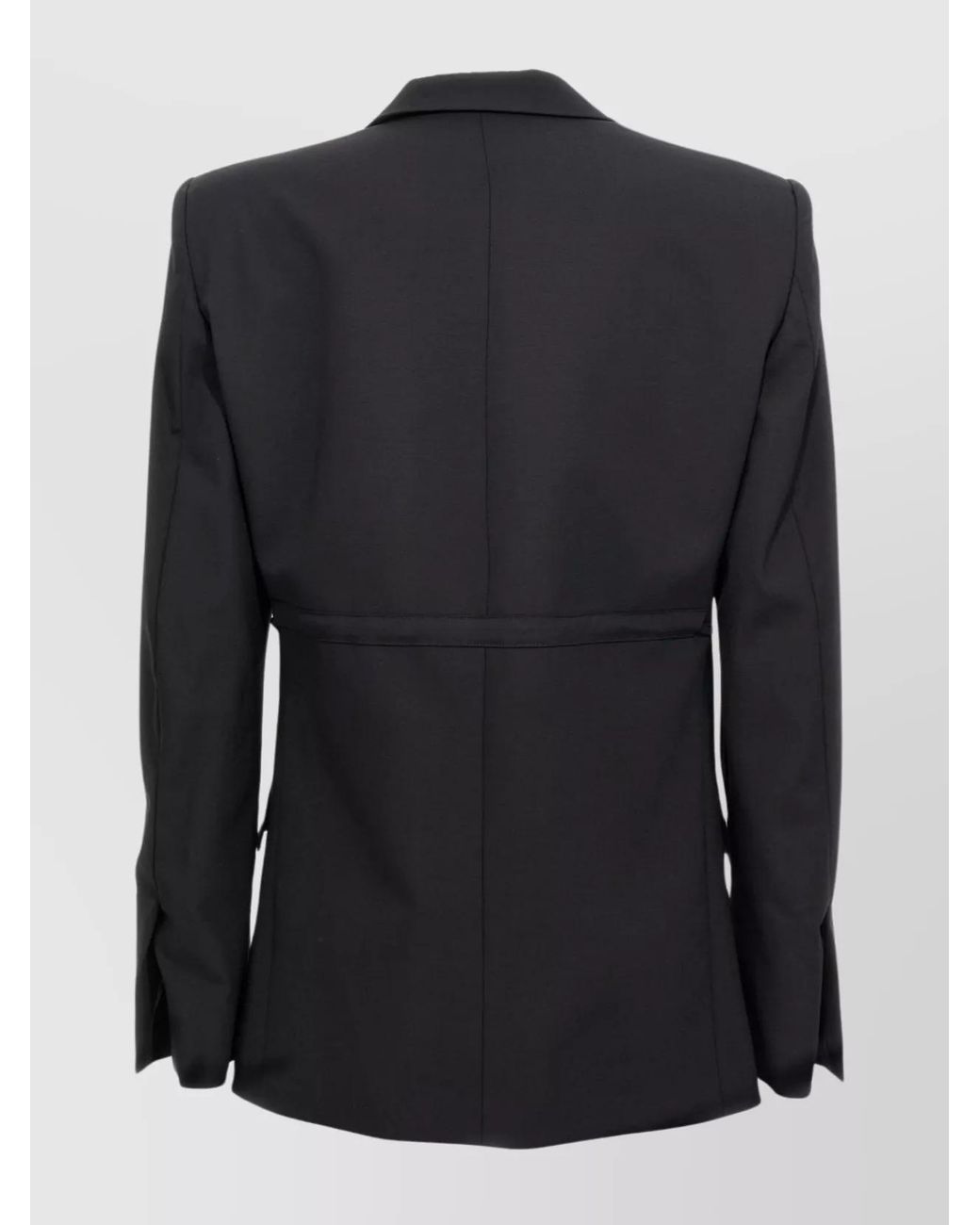 Nensi Dojaka Black Virgin Wool Double-Breasted Blazer