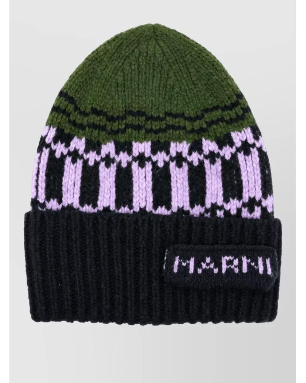 Marni Green Wool Beanie