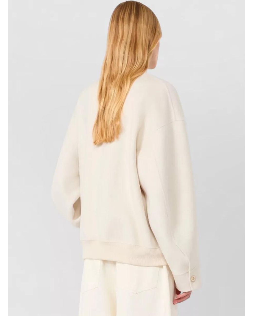Sportmax Natural Wool Bomber Jacket