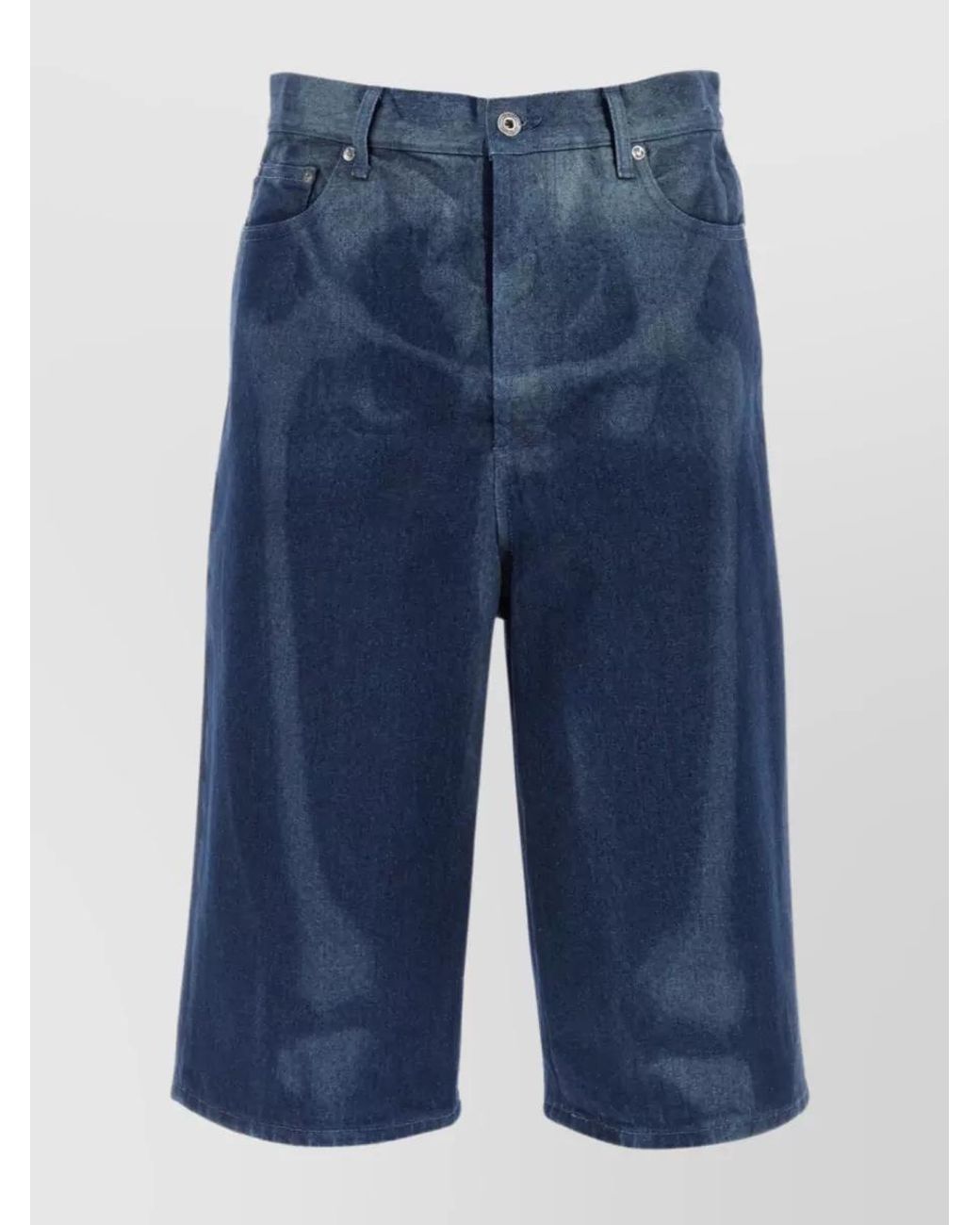 Off-White c/o Virgil Abloh Blue Denim Straight-Leg Bermuda Shorts for men