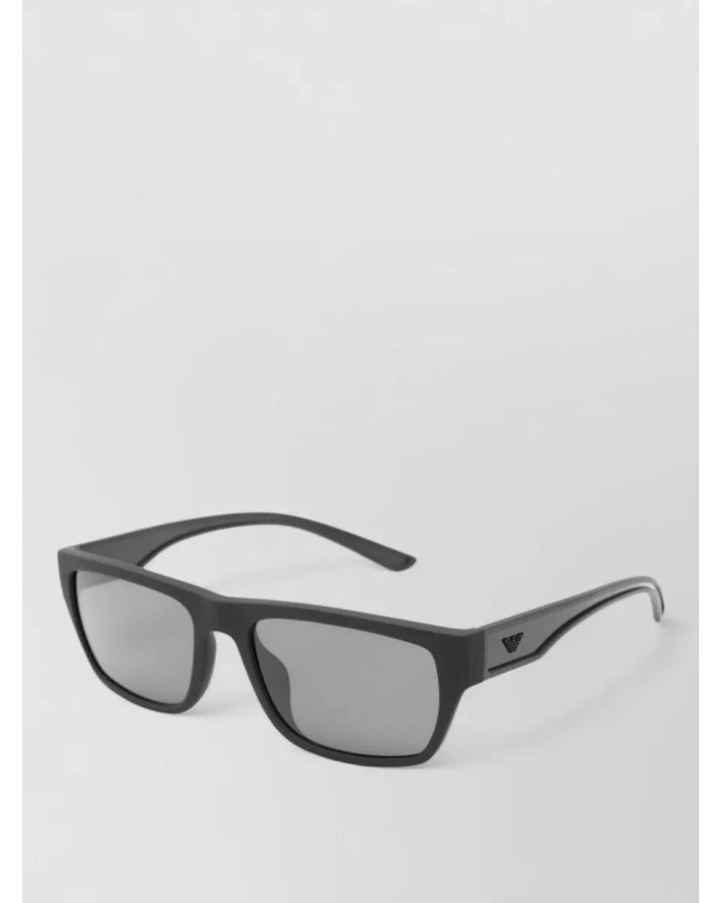 Emporio Armani Gray Rectangular Sunglasses