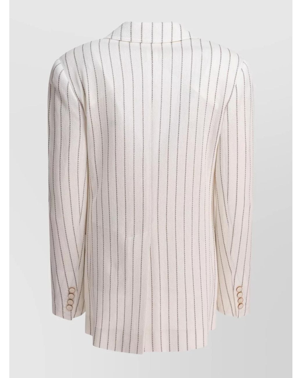 Max Mara White Striped Blazer