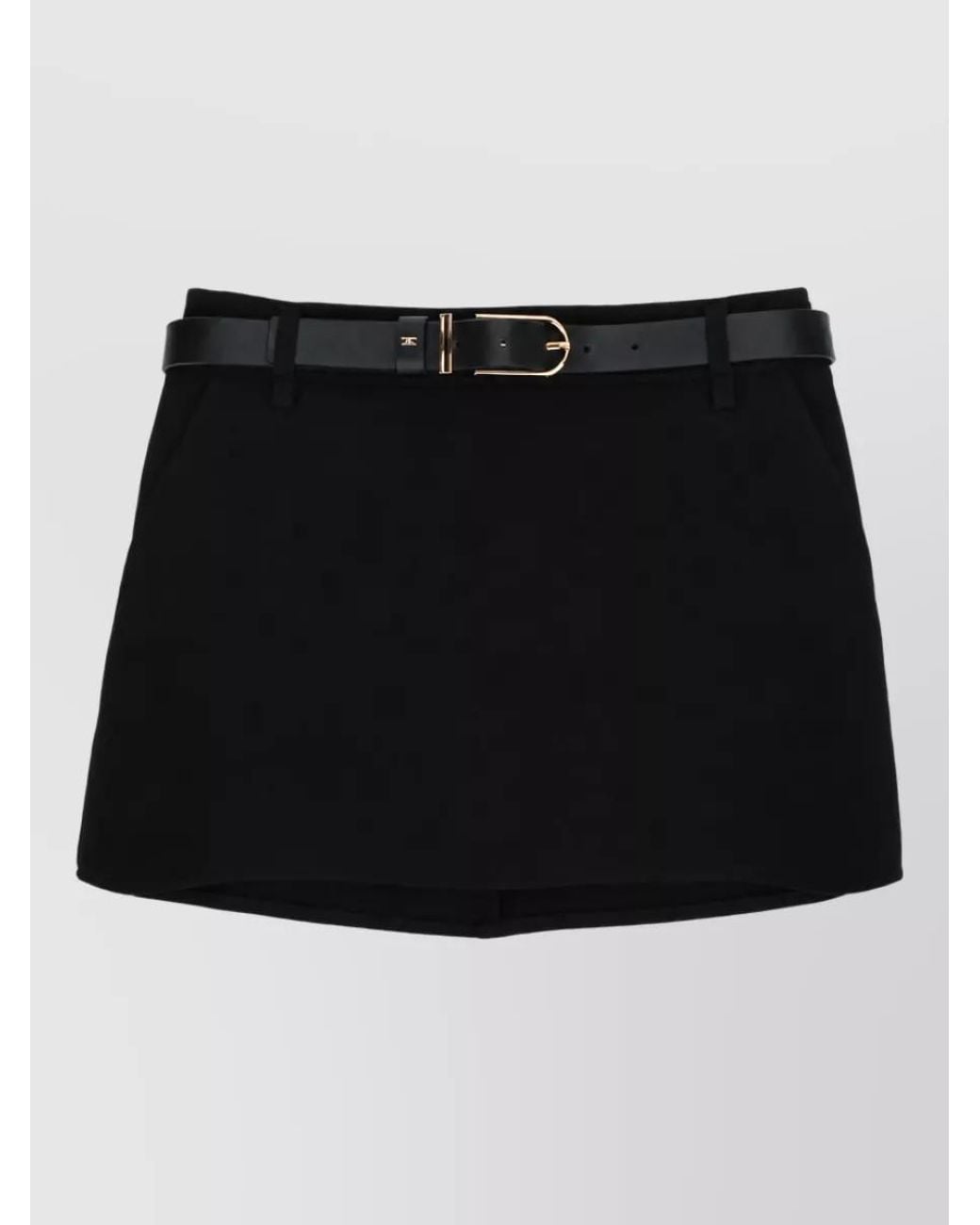 Elisabetta Franchi Black High-Rise Mini Shorts