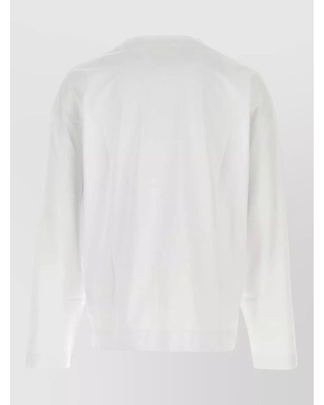 Dries Van Noten White Cotton Oversized Long-Sleeve T-Shirt for men